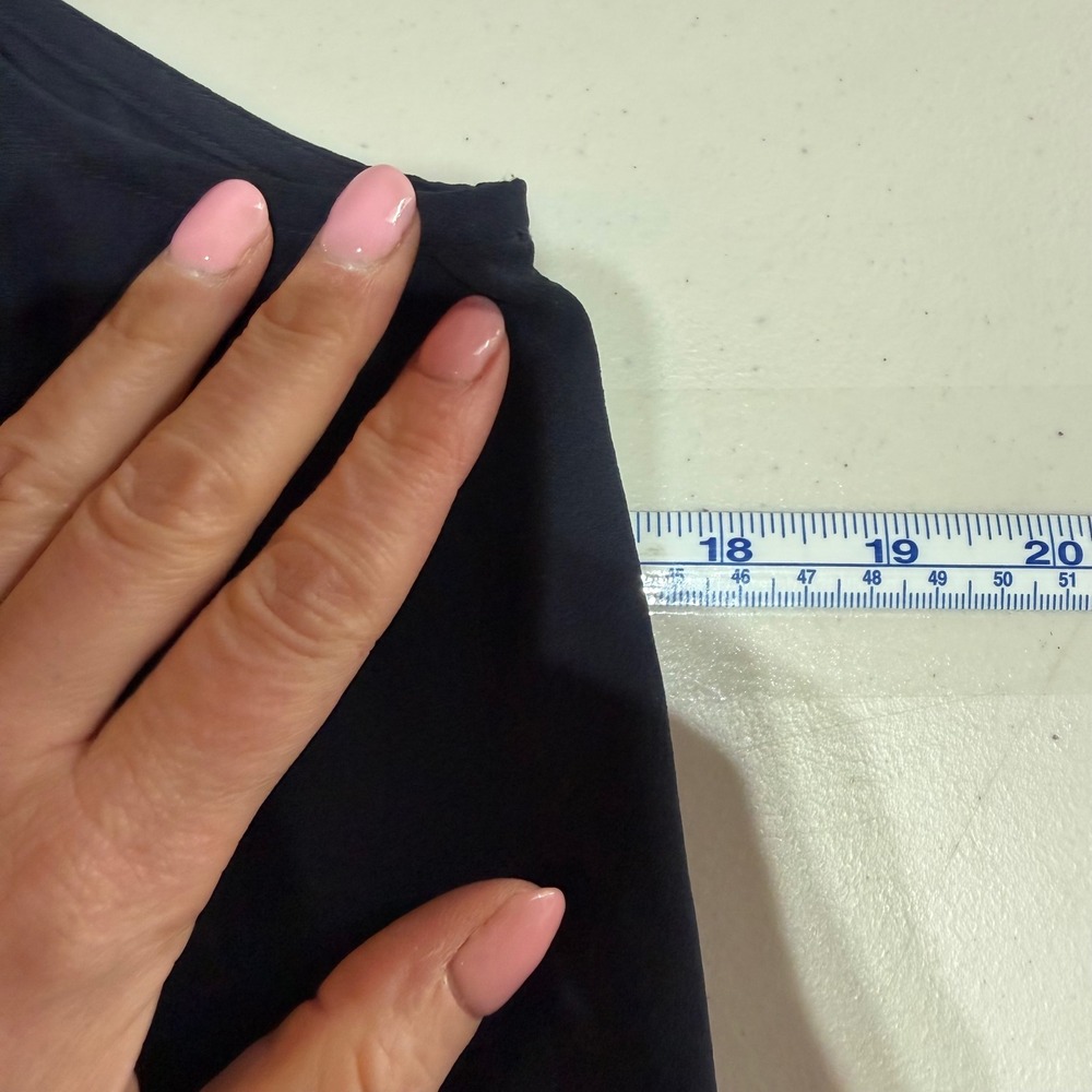 Eileen Fisher Silk Camisole Women S‎ Navy Blue Spaghetti Strap Minimalist Chic - Picture 7 of 8